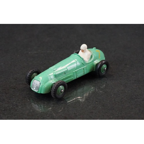 1322 - Two boxed Dinky diecast racing cars to include 239 Vanwall in green with driver, vg with vg decals, ... 