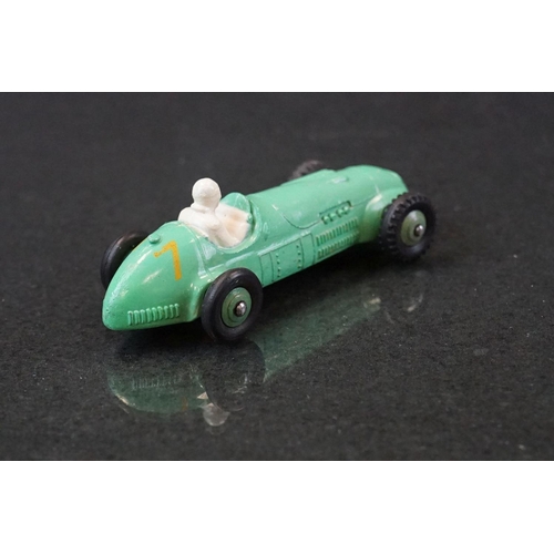 1322 - Two boxed Dinky diecast racing cars to include 239 Vanwall in green with driver, vg with vg decals, ... 