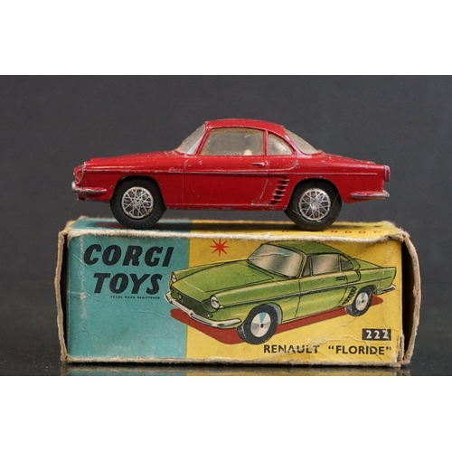 1324 - Five boxed Corgi diecast models to include 208S Jaguar 2.4 Litre Saloon in pale yellow, 210 Citroen ... 