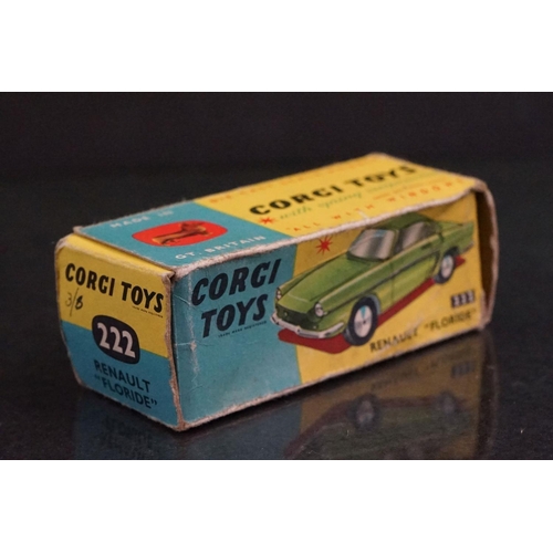 1324 - Five boxed Corgi diecast models to include 208S Jaguar 2.4 Litre Saloon in pale yellow, 210 Citroen ... 