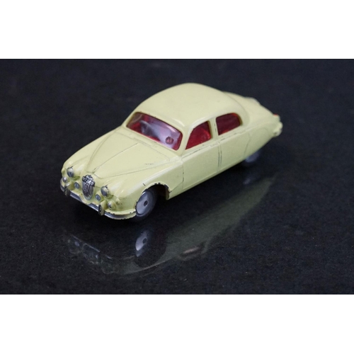 1324 - Five boxed Corgi diecast models to include 208S Jaguar 2.4 Litre Saloon in pale yellow, 210 Citroen ... 