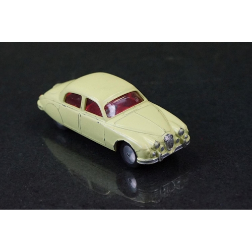 1324 - Five boxed Corgi diecast models to include 208S Jaguar 2.4 Litre Saloon in pale yellow, 210 Citroen ... 