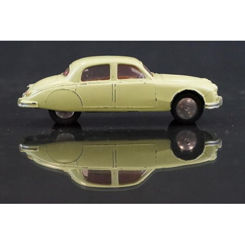 1324 - Five boxed Corgi diecast models to include 208S Jaguar 2.4 Litre Saloon in pale yellow, 210 Citroen ... 