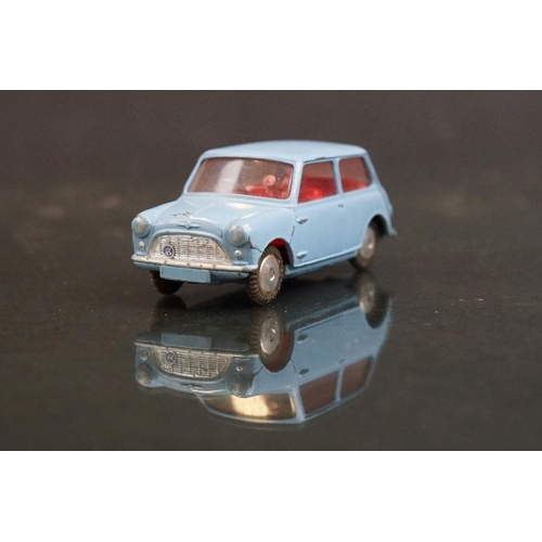 1324 - Five boxed Corgi diecast models to include 208S Jaguar 2.4 Litre Saloon in pale yellow, 210 Citroen ... 