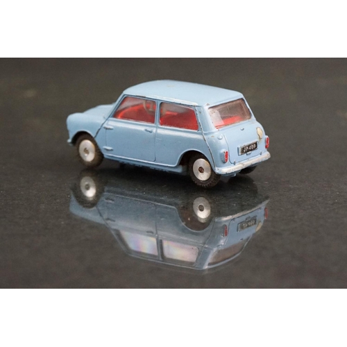 1324 - Five boxed Corgi diecast models to include 208S Jaguar 2.4 Litre Saloon in pale yellow, 210 Citroen ... 