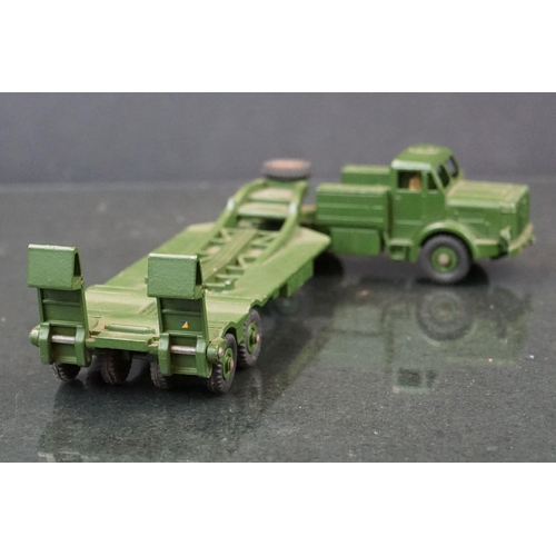 1327 - Three boxed Dinky Supertoys military diecast models to include 660 Tank Transporter, 689 Medium Arti... 