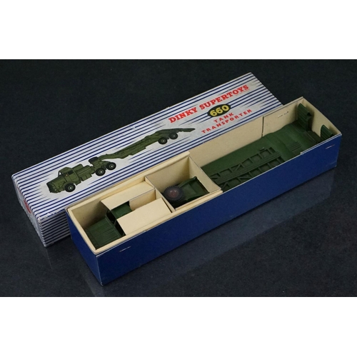 1327 - Three boxed Dinky Supertoys military diecast models to include 660 Tank Transporter, 689 Medium Arti... 