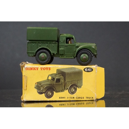 1328 - 12 Boxed Dinky diecast military diecast models to include 673 Scout Car, 643 Army Water Tanker, 2 x ... 