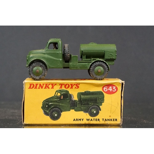 1328 - 12 Boxed Dinky diecast military diecast models to include 673 Scout Car, 643 Army Water Tanker, 2 x ... 