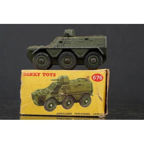 1328 - 12 Boxed Dinky diecast military diecast models to include 673 Scout Car, 643 Army Water Tanker, 2 x ... 