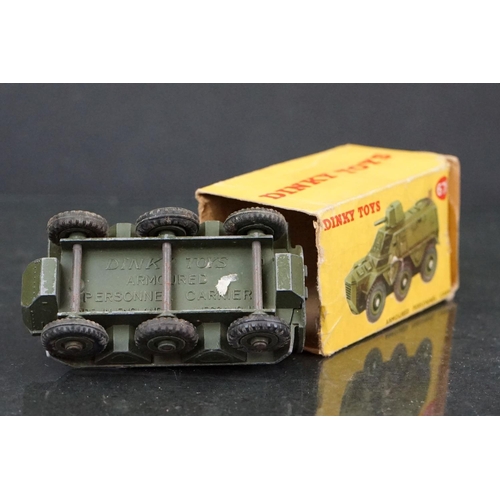 1328 - 12 Boxed Dinky diecast military diecast models to include 673 Scout Car, 643 Army Water Tanker, 2 x ... 