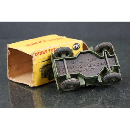 1328 - 12 Boxed Dinky diecast military diecast models to include 673 Scout Car, 643 Army Water Tanker, 2 x ... 