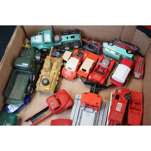 1269 - Collection of mid 20th C onwards play worn models to include diecast, plate, plastic etc featuring N... 