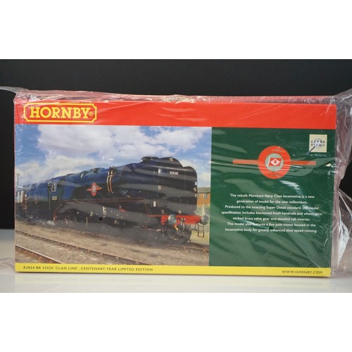 21 - Ex shop stock - Boxed ltd edn Hornby OO gauge Super Detail R3824 BR 35028 Clan Line Centenary Year l... 