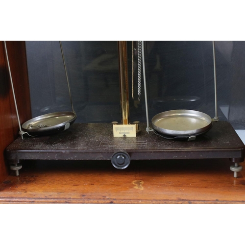 119 - Griffin and George Limited Mahogany Cased Chemist Scales, 46cm wide x 38cm high together with a Fold... 