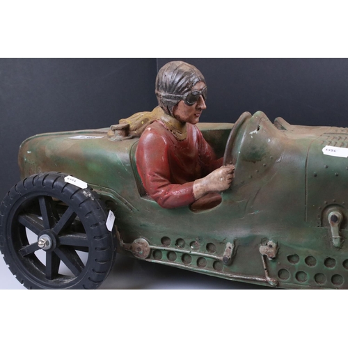 139 - A large resin model of a early 20th century racing car.