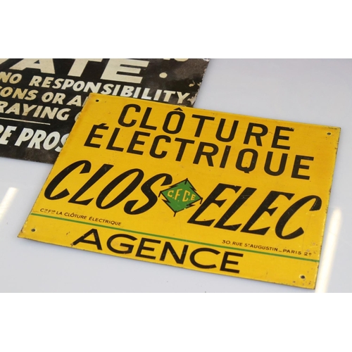 140 - A collection of three tin plate signs to include a BSA motorcycles example together with a Guinness ... 