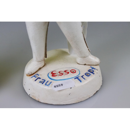 144 - A pair of cast iron German Esso Mr and Mrs Drip advertising money boxes.