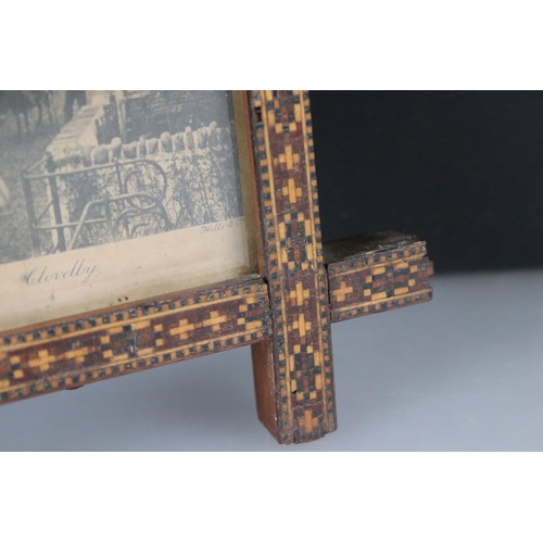 166 - Late 19th / Early 20th century Tunbridge ware style Small Picture Frame, 15.5cm high