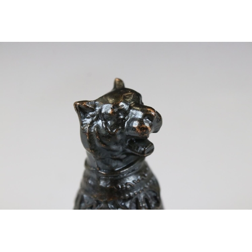 174 - Small cup with tiger head base, approx. 6cm tall