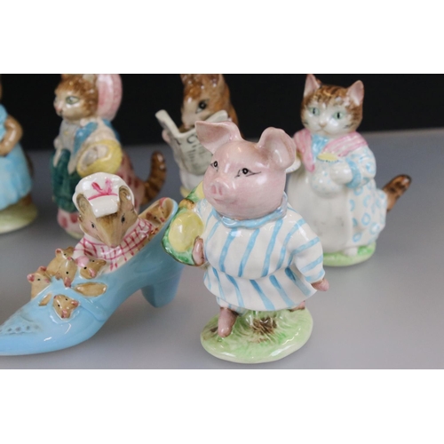 44 - Collection of Sixteen Beswick Beatrix Potter Animals including Eleven with gold oval back stamps (Ri... 