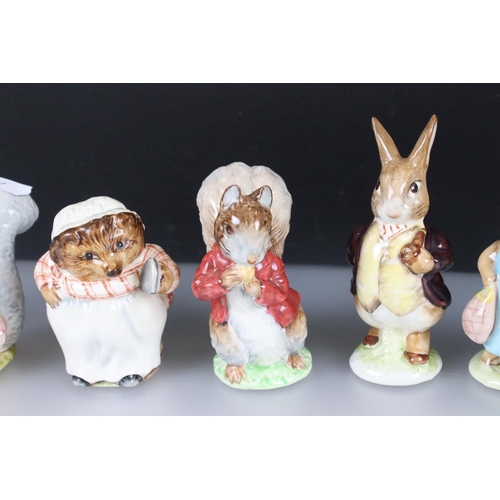 44 - Collection of Sixteen Beswick Beatrix Potter Animals including Eleven with gold oval back stamps (Ri... 