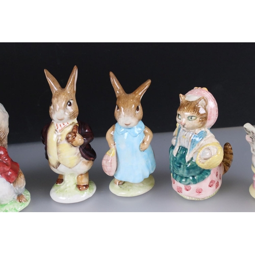 44 - Collection of Sixteen Beswick Beatrix Potter Animals including Eleven with gold oval back stamps (Ri... 