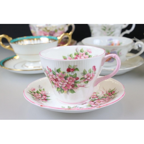 70 - Four Royal Albert Cups and Saucers including Apple Blossom, Serena, Lily of the Valley and Keepsake ... 