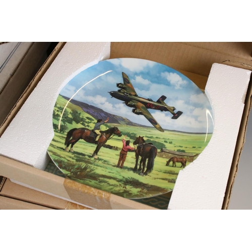 71 - Twelve Royal Doulton Michael Turner ' Heroes of the Sky ' Limited Edition Collector's Plates, boxed ... 