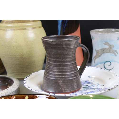 72 - Collection of Studio Pottery including items by Katkin Tremayne, Polperro Pottery, John Bordeaux, Jo... 