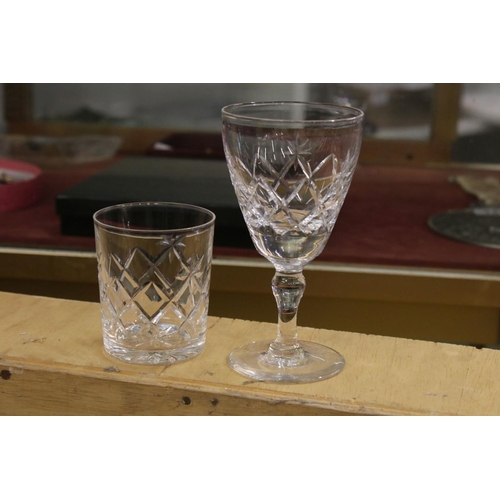 78 - Thomas Webb ' Chelsea ' Cut Glass Crystal including 10 Goblets, 10 Wine Glasses, 10 Claret Glasses, ... 