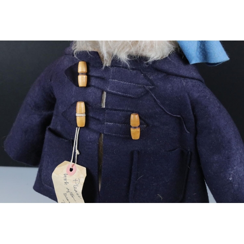 356 - Original Gabrielle Designs Paddington Bear in red Dunlop boots, blue coat and light blue hat, with t... 