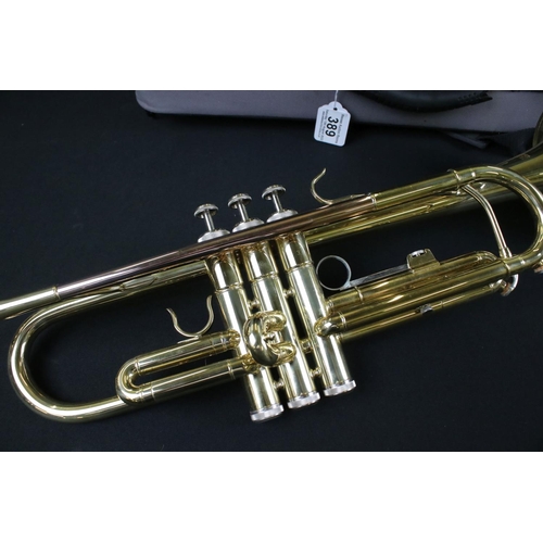 389 - A Roy Benson TR-101 brass trumpet in original fitted case.