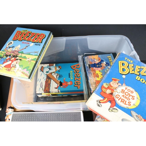 424 - A box of mixed collectables to include vinyl records, children's annuals, photograph album with cont... 