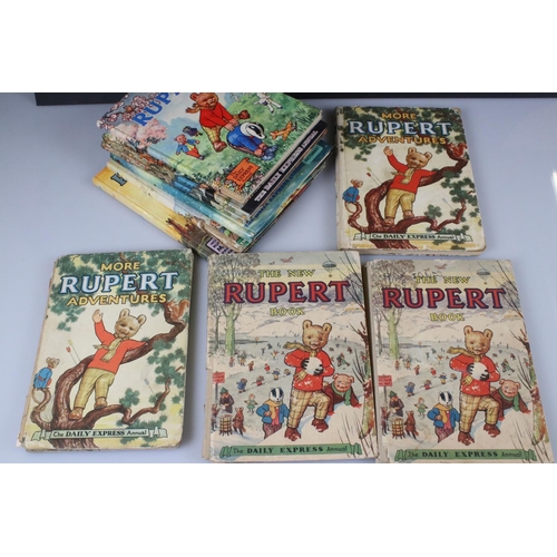 433 - A collection of approx ten Rupert the Bear annuals dating from the 1960's.