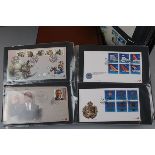 436 - A large collection of South Africa First Day Covers contained within three complete albums.