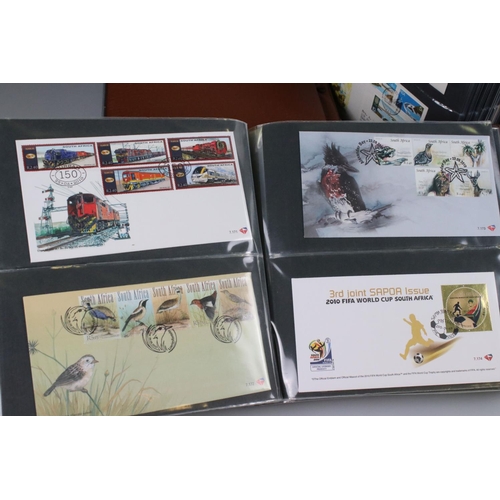 436 - A large collection of South Africa First Day Covers contained within three complete albums.