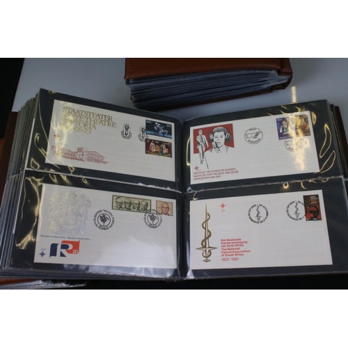 436 - A large collection of South Africa First Day Covers contained within three complete albums.