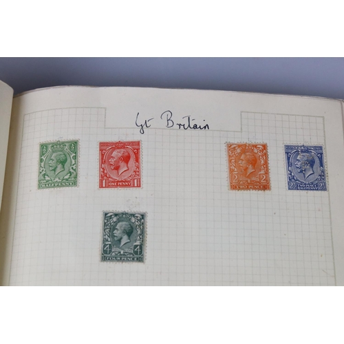 442 - A small collection of British and world stamps contained within albums together with a quantity of m... 