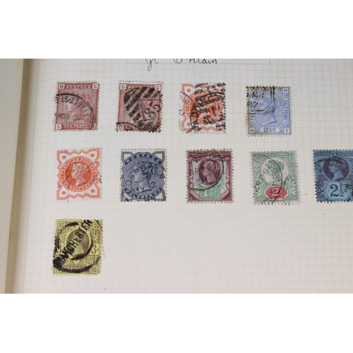 442 - A small collection of British and world stamps contained within albums together with a quantity of m... 