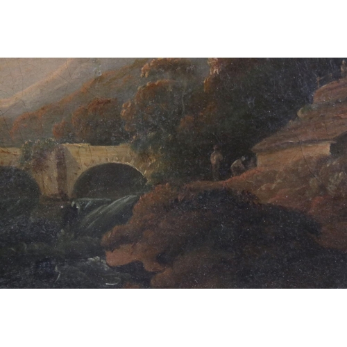 447 - 19th century Landscape Oil Painting on Canvas, 18cm x 15cm, ornate gilt framed together with 19th ce... 