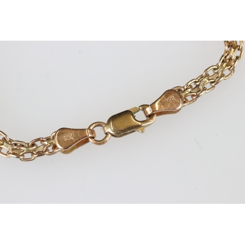 193A - A fully hallmarked 9ct yellow gold ladies Egyptian style necklace.