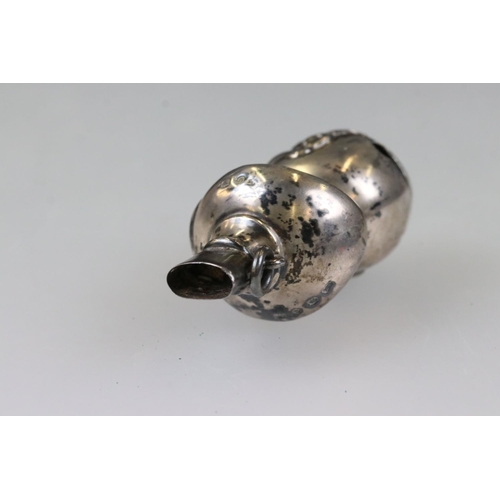 238 - A 19th century fully hallmarked sterling silver baby rattle in the form of Mr. Punch, dated for 1892... 