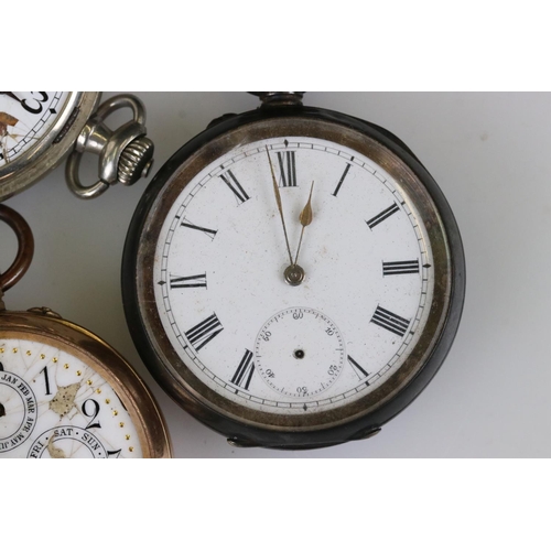 246 - Collection of vintage pocket watches, to include Omega, Zenith silver cased & French movement multi ... 