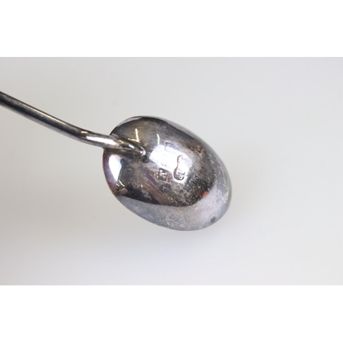 251 - A collection of six fully hallmarked sterling silver coffee bean spoons within original fitted case.