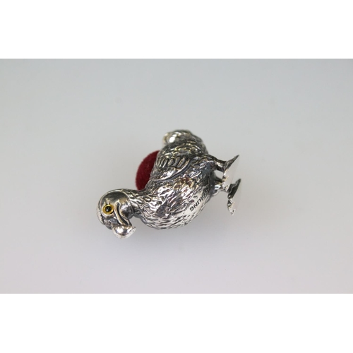 267 - Silver dodo pincushion