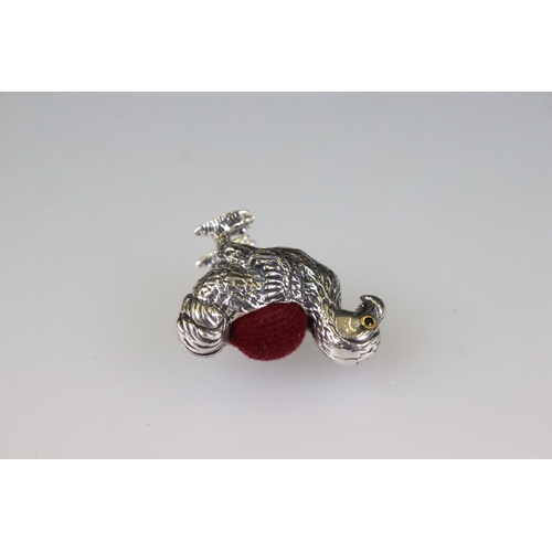 267 - Silver dodo pincushion