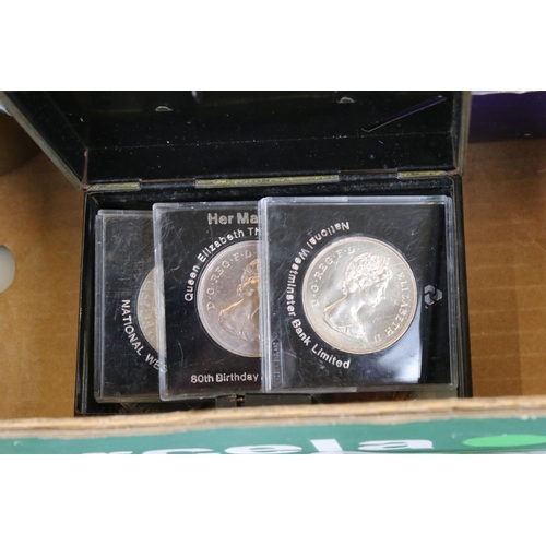 294 - A collection of mainly British pre decimal coins and commemorative coins to include some pre 1947 si... 