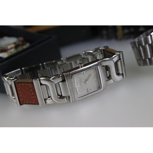 298 - A collection of ladies and gents wristwatches to include a gents Seiko SQ example.