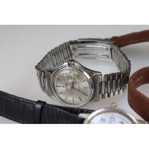 299 - A small collection vintage gents watches to include Smiths Empire, J.W. Benson, Roamer and Oris exam... 